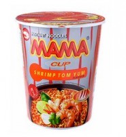 MAMA Instant noodles shrimpTom yum flavour Лапша быстрого приготовления MAMA, вкус: Том Ям, упаковка 70 гр.стакан